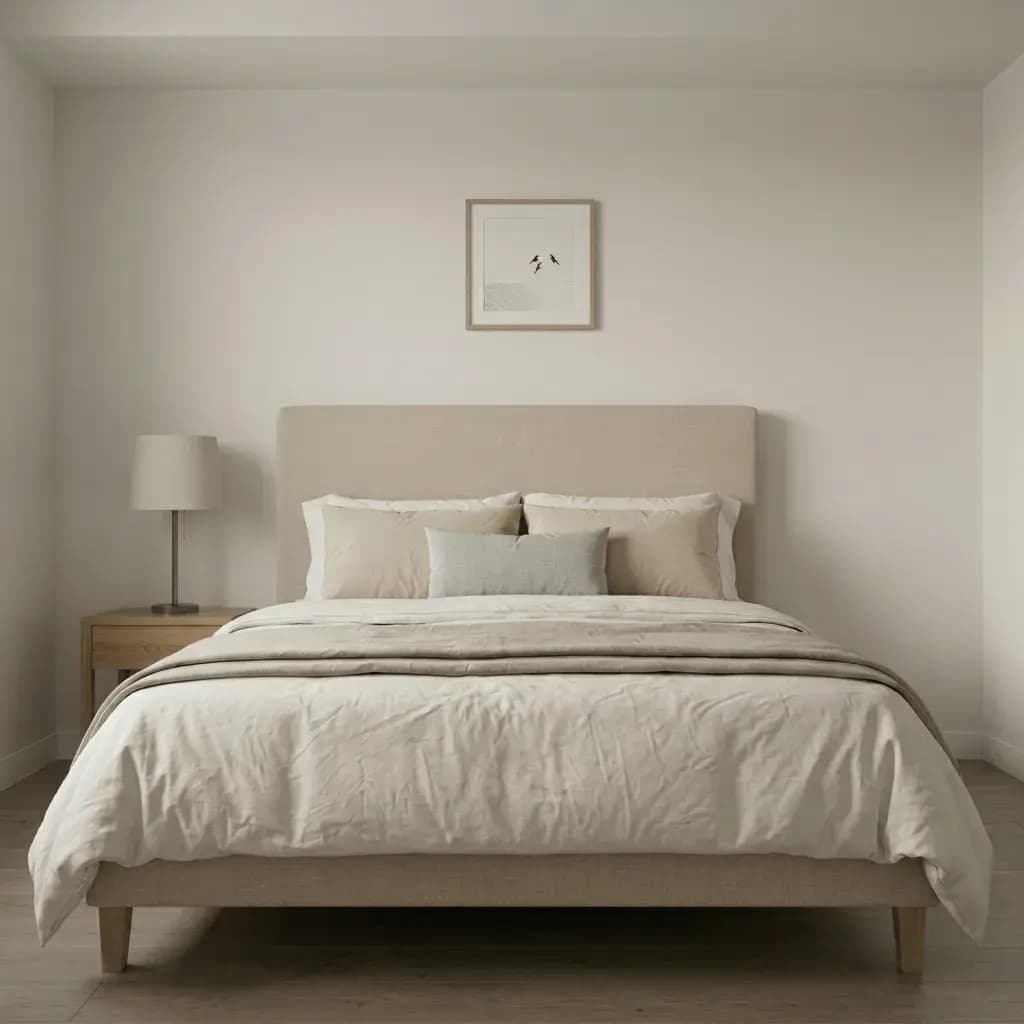 Plain bedroom before redesign