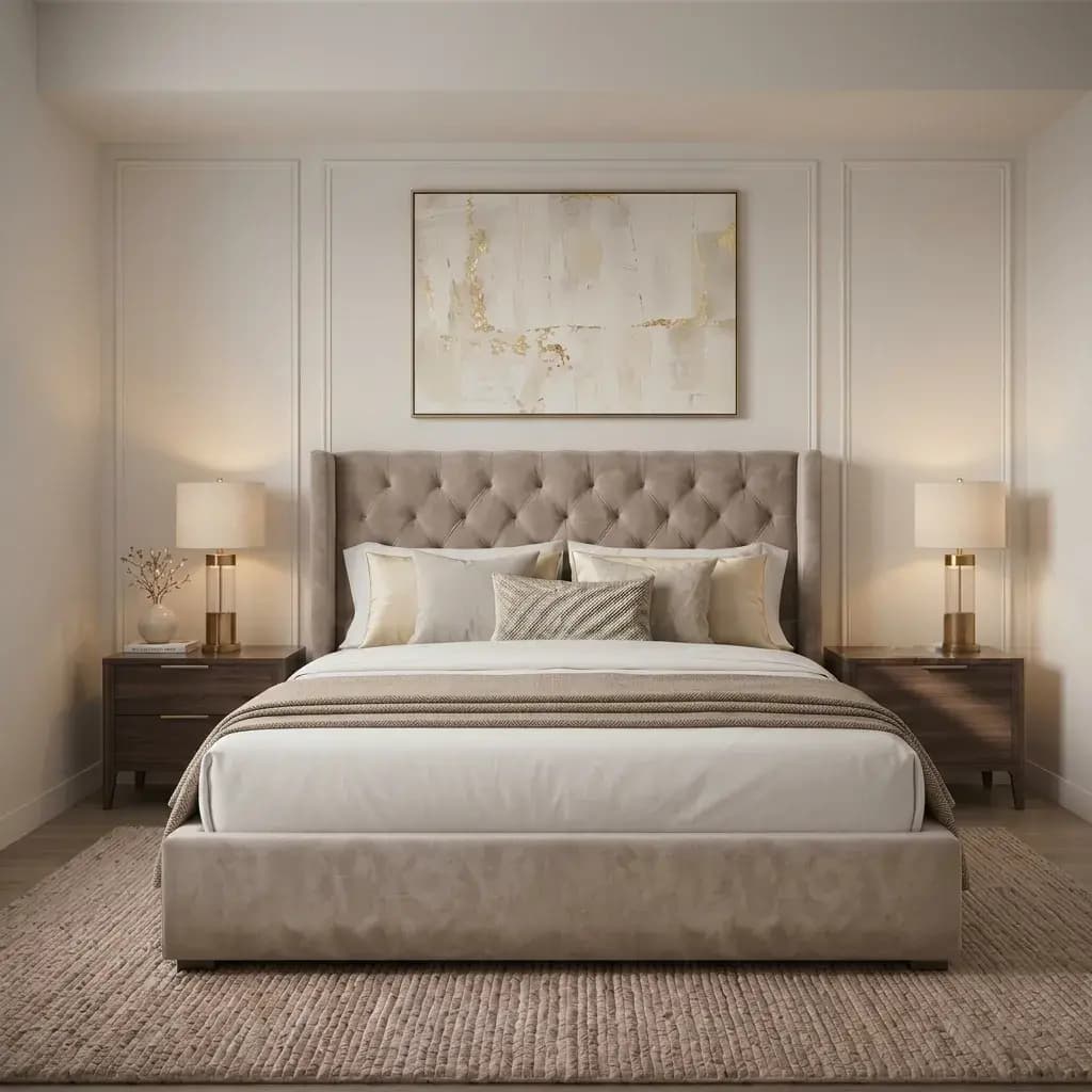 Luxury bedroom after AI redesign
