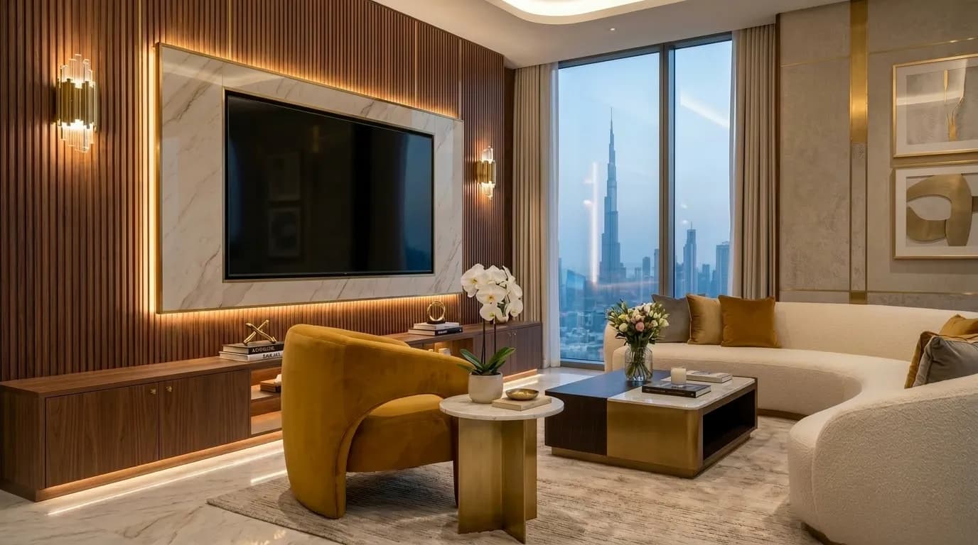 AI room design – before and after living room